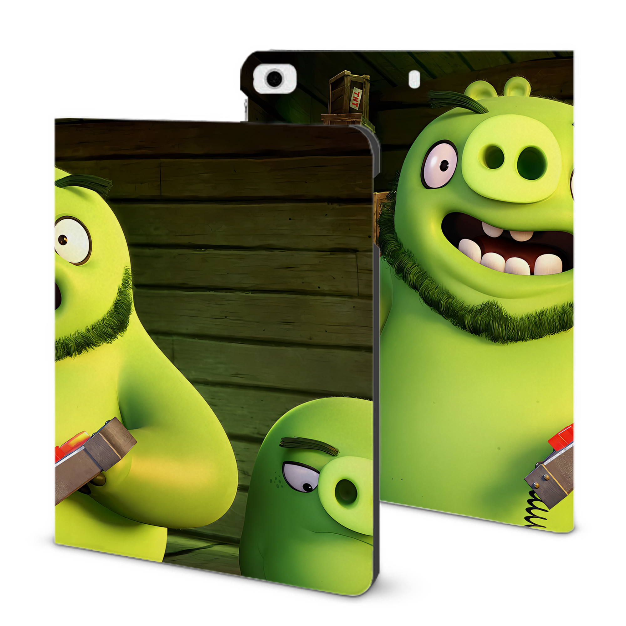 （画像用） Angry Birds アングリーバード IPad ケース ブック型 PUレザー TPU 耐衝撃 軽量 薄型 ペン収納なし 全面保護 IPad 各モデル対応